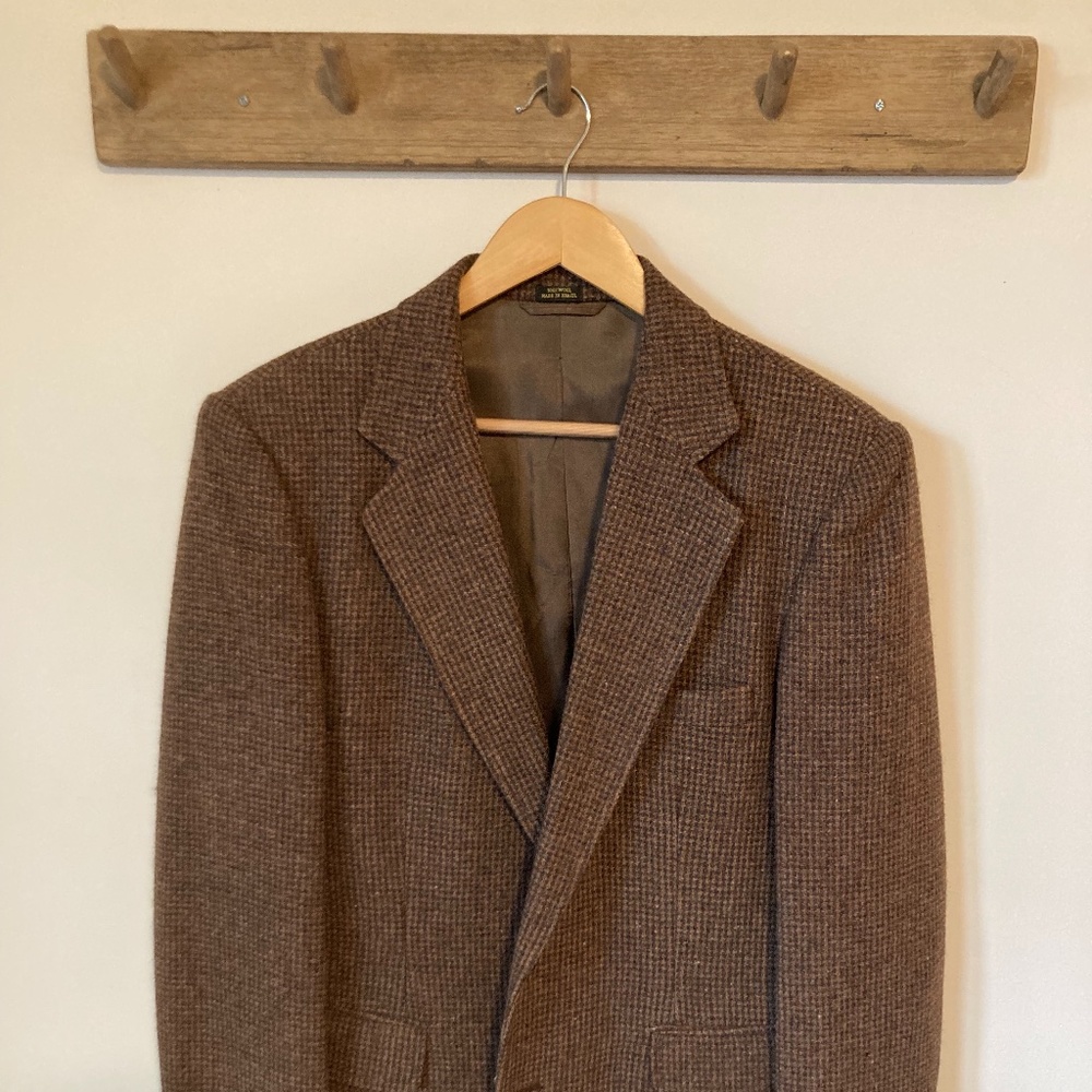 Hagar Brown Tweed Jacket - 38R - 100% Wool